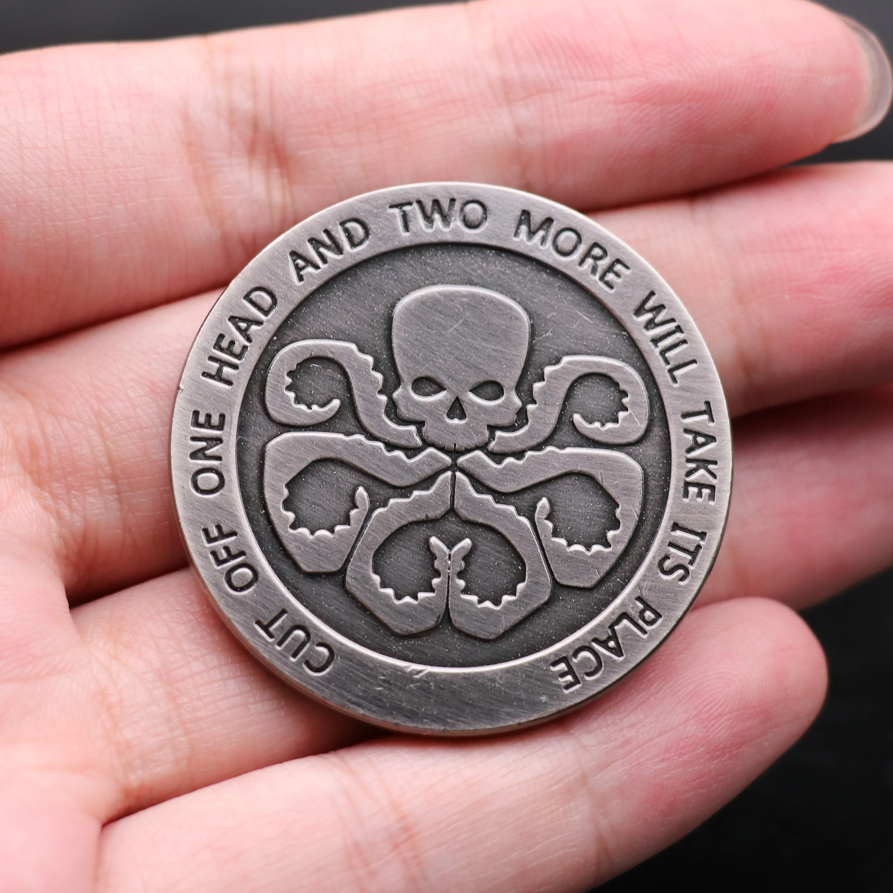 New Movie SHIELD Cosplay Badge Coin The Avengers Hydra Commemorative Coin Fancy Funny Christmas Gift Metal 4CM Decision Coin