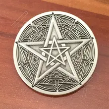 Античные латунные значки в форме звезды, metak круглые булавки с логотипом в форме звезды