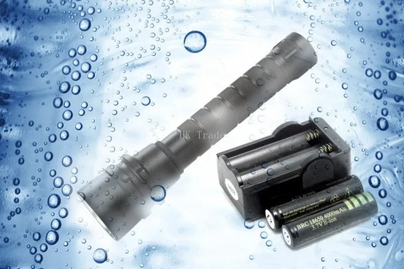 Погружной светодиодный светильник фонарь CREE 3 * L2 4000 люмен водонепроницаемый с
