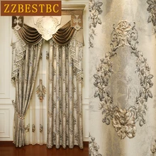 European Royal Luxury 4D Embossed Blackout Curtains for Bedroom Upscale Hotel with Elegant Voile Curtain for Villa Living Room European Royal Luxury 4D Embossed Blackout Curtains for Bedroom Upscale Hotel with Elegant Voile Curtain for Villa Living Room