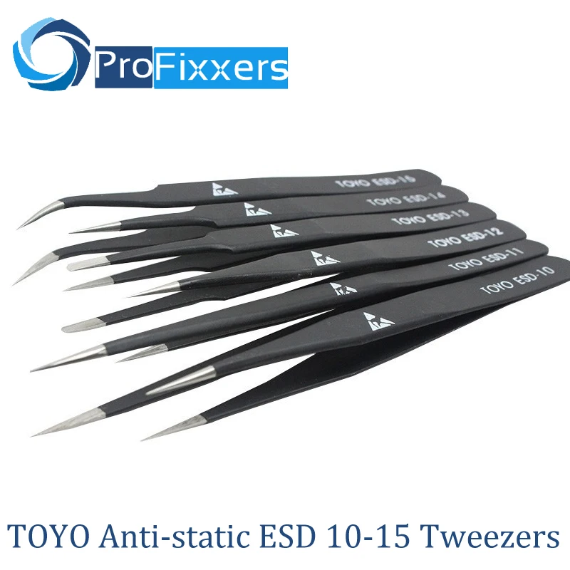 Good Quality TOYO ESD Tweezers Anti static ESD 10 15 Tweezers Set For