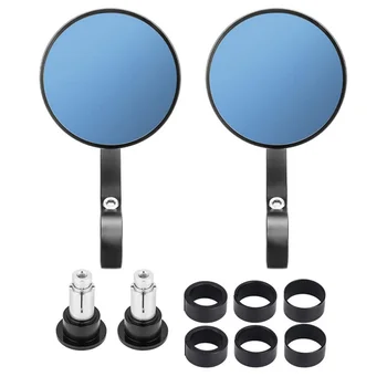 

New 2pcs Motorcycle mirrors 13mm-18mm Hand leBar Cafe Racer CNC Scooter Crusier Rear View Bar End Mirror Motorcycle Accessories