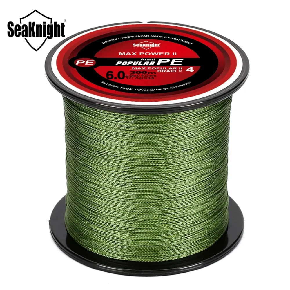 SeaKnight Марка tri посейдон серии 300 м 4 нити плетеные лески сильный Япония Multifilament pe pesca