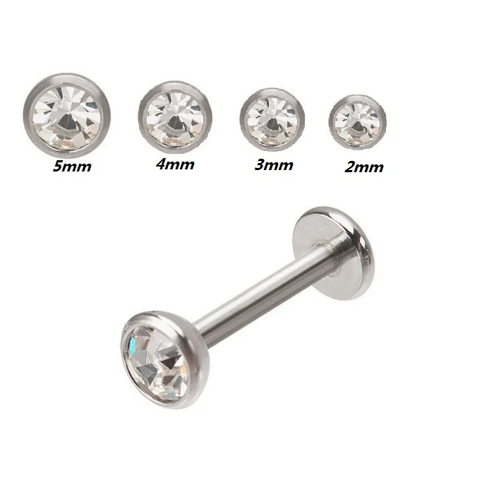 

Internally Threaded 316L Surgical Steel 16g Labret Monroe Stud Lip P Ear Tragus Cartilage Helix Stud Body Jewelry