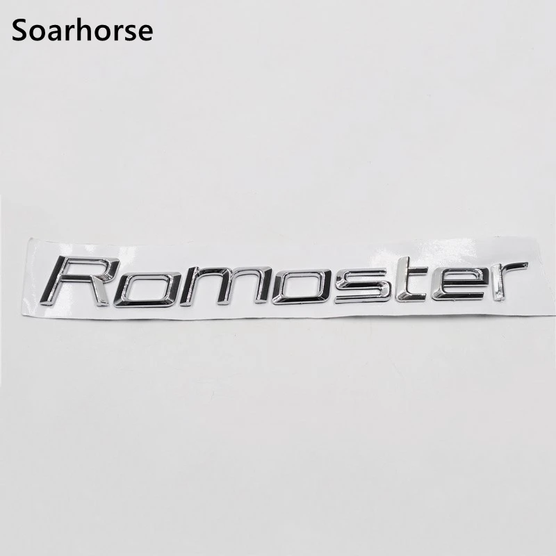 

Soarhorse Car Chrome Sticker For Skoda Roomster Words Logo Rear Trunk Emblem Badge Nameplate