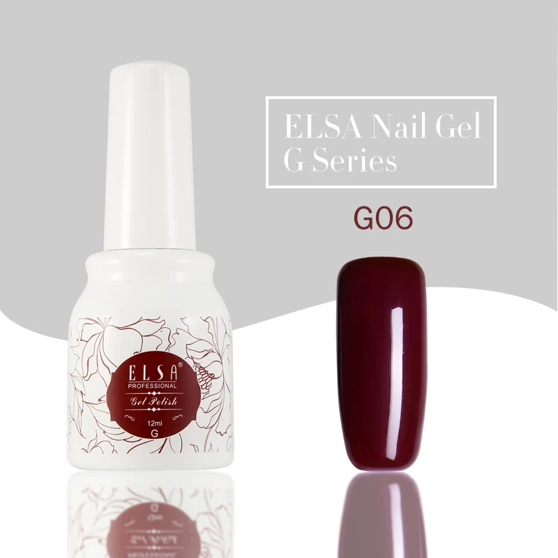 G06 ELSA Nude Red Классическая серия гель для ногтей цветной гель для дизайна ногтей DIY Дизайн долговечный впитывающий УФ-гель маникюрный лак - Цвет: G06