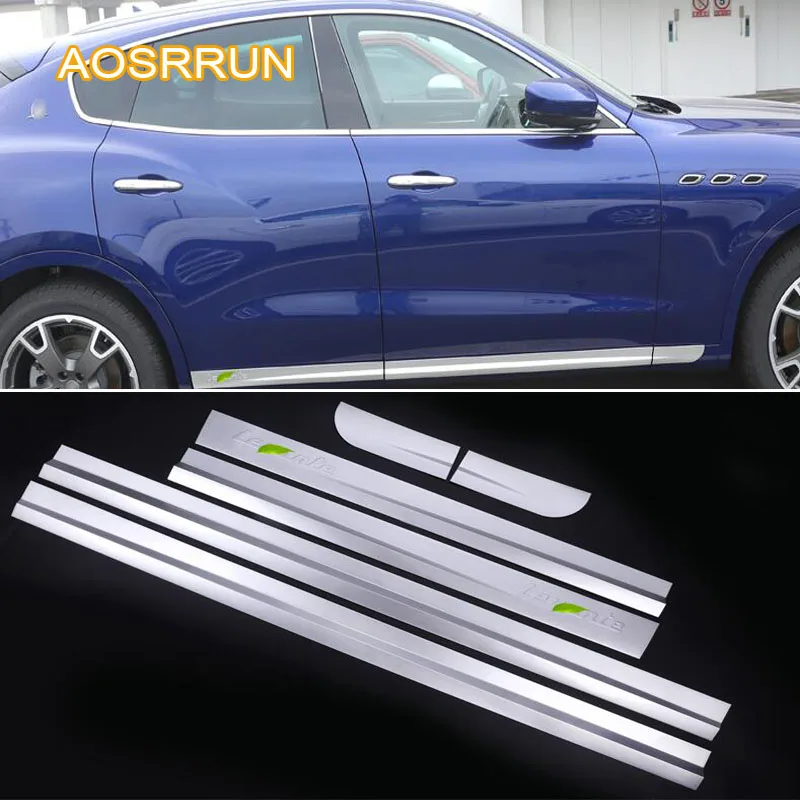 Stainless steel body trim car door panel decorative anti collision bar