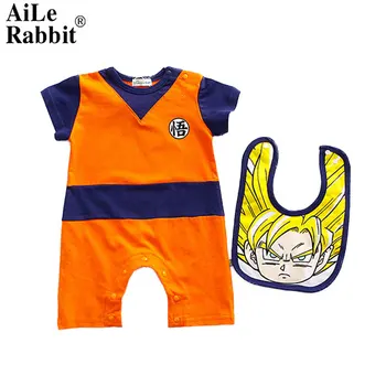 

AiLe Rabbit Ins Hot Style Children S Summer Wear Baby Romper Suit with Short Sleeves Baby Clothing Tracksuits Wukong Bib 13299