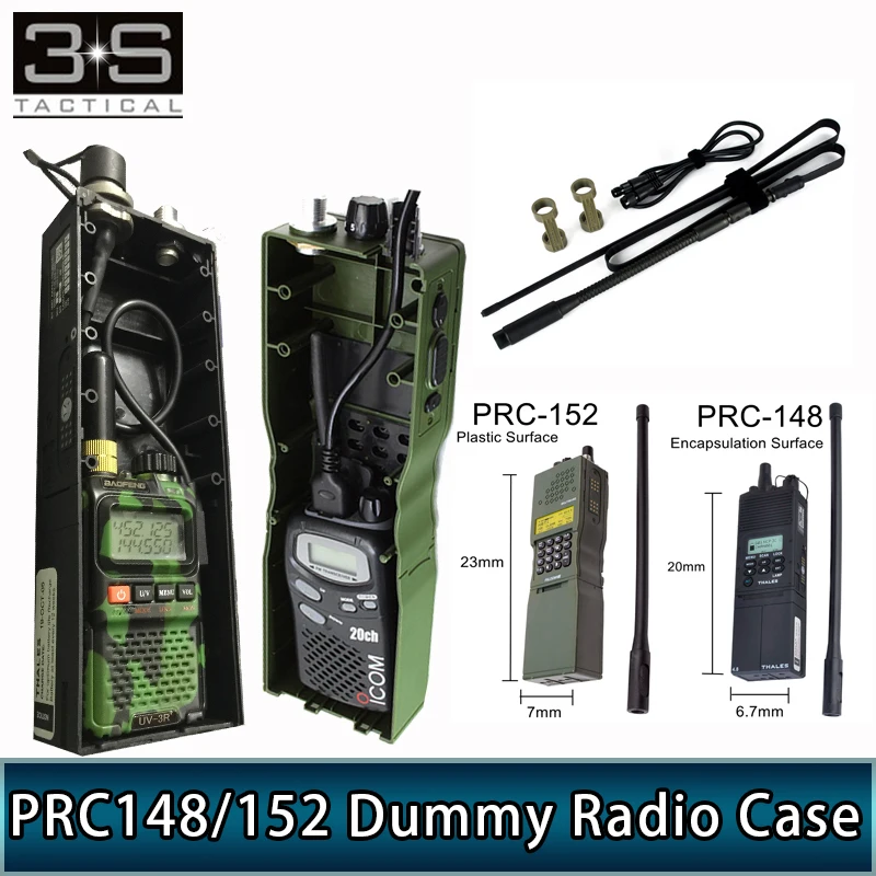 

Z-TAC Tactical Dummy Radio Case PRC 152 Radio Arsoft PRC 148 With Antenna Package No Function Talkie Walkie