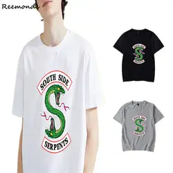 Летняя футболка ривердейл женские топы южная сторона змеи Jughead рубашка ривердейл южная сторона футболка модные костюмы для взрослых мужчин
