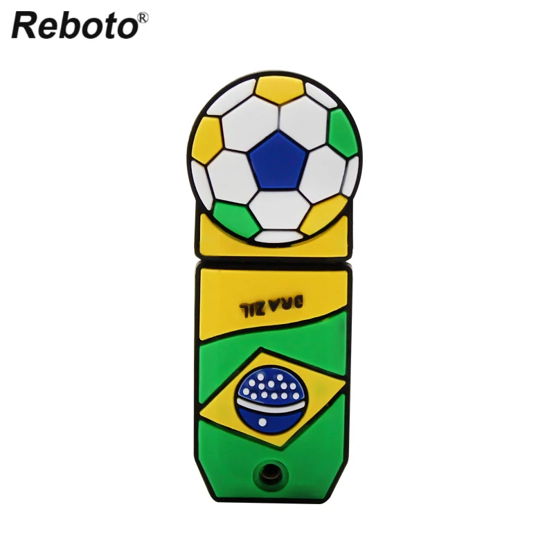 Reboto USB 2.0 Pendrive Cartoon Football USB Flash Drive 16GB 8GB 4GB U Disk 64GB 32GB Mini Memory Stick