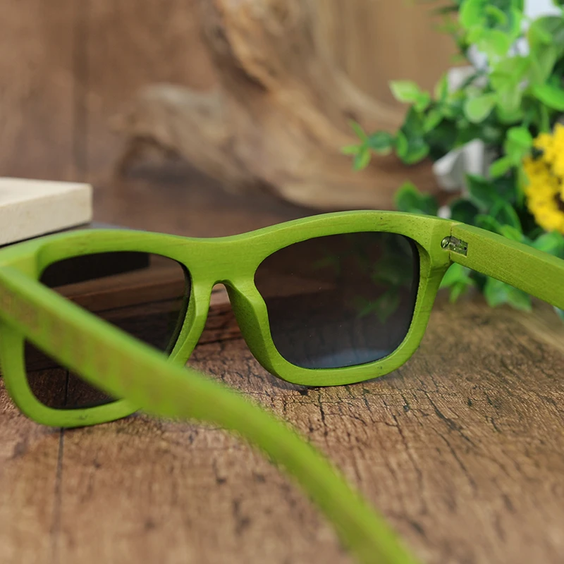 BOBO BIRD DG010d-e Green Bamboo Frame With Laser Logo and Patter Polarized Sunglasses (12)