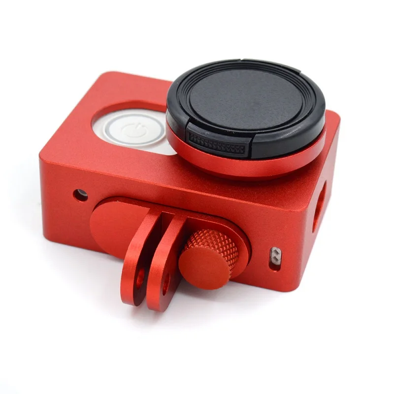 Sport Camera Accessories Protective Frame Case + Lens Cap Cover Aluminum Alloy for Xiaomi Yi 4K Action Camera I Xiao Yi Cam