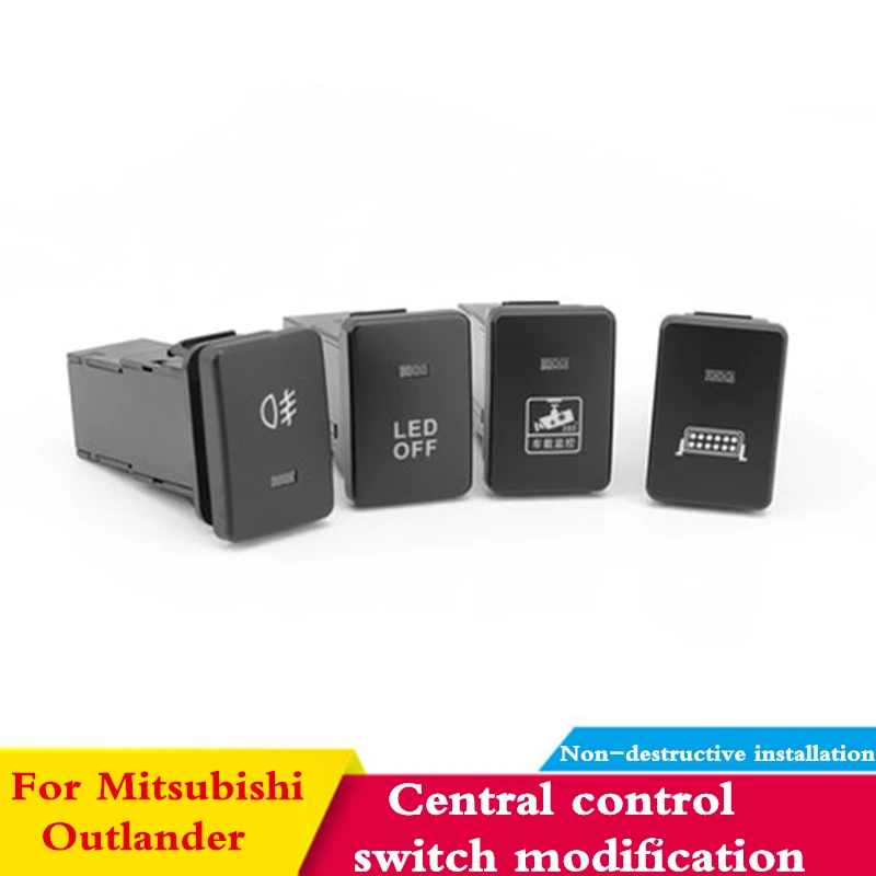 Ceny Dla Mitsubishi Outlander 2013 2015 2016 2018 kamera przednie światło przeciwmgielne reflektor led kontrola centralna przełącznik modyfikacji