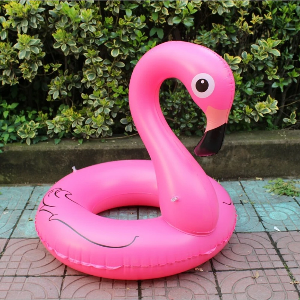 90cm Inflatable Flamingo Swimming Circle flamingo adults Pool Float Piscina flamingo Pool Toys Child Swim Ring red flamingo tube