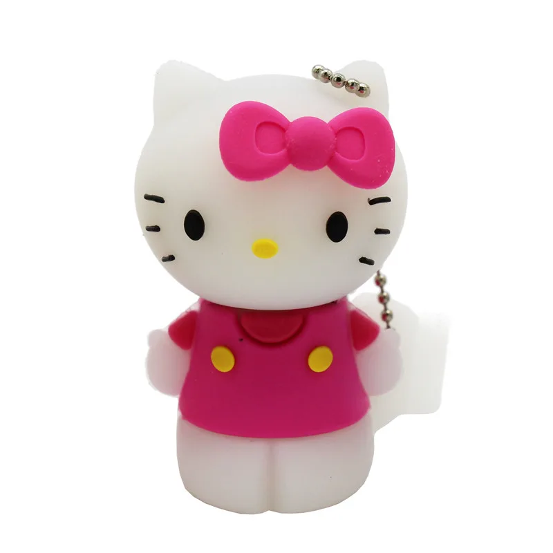 Симпатичный usb-флеш-накопитель Hello Kitty Flash Drive 4 ГБ 8 ГБ 16 ГБ 32 ГБ 64 ГБ Флешка USB 2,0 Usb - Цвет: Розовый