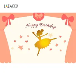 Laeacco детский нарядный галстук-бабочка Золотая Танцующая балерина фотофоны индивидуальные фотографические фоны для фотостудии