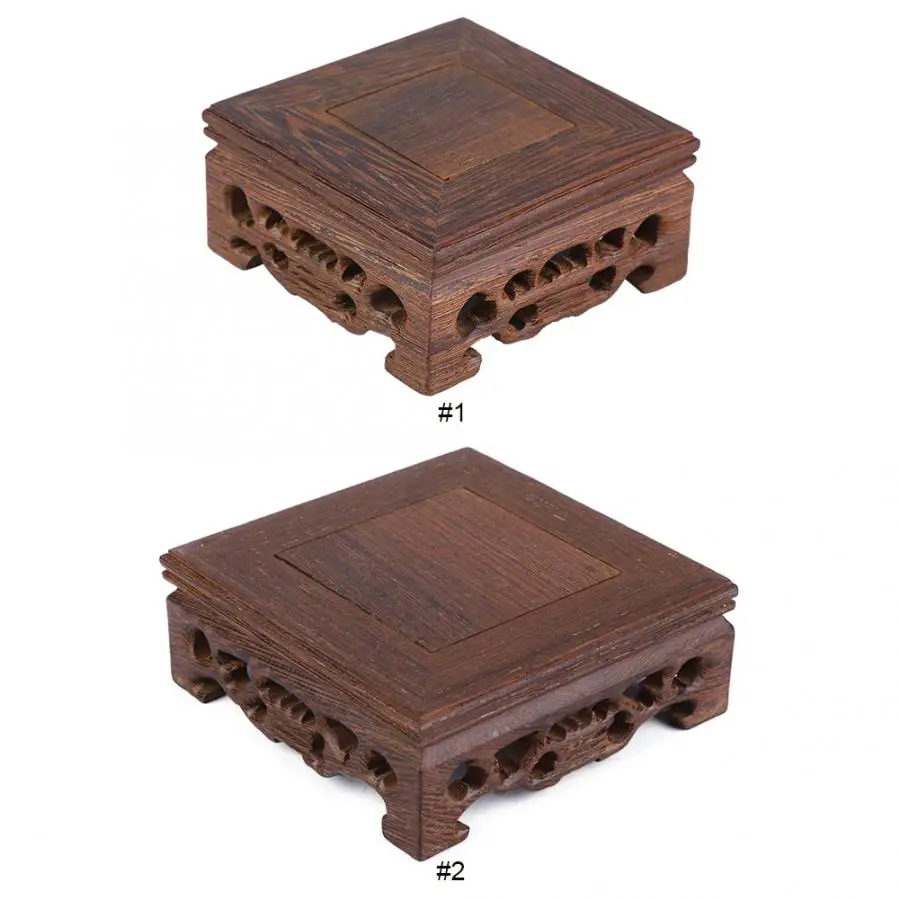 

Tea Tray Tea Table Delicate Small Square Teapot Base Vase Decoration Solid Wood Bonsai Pedestal Wooden Base Serving Tray