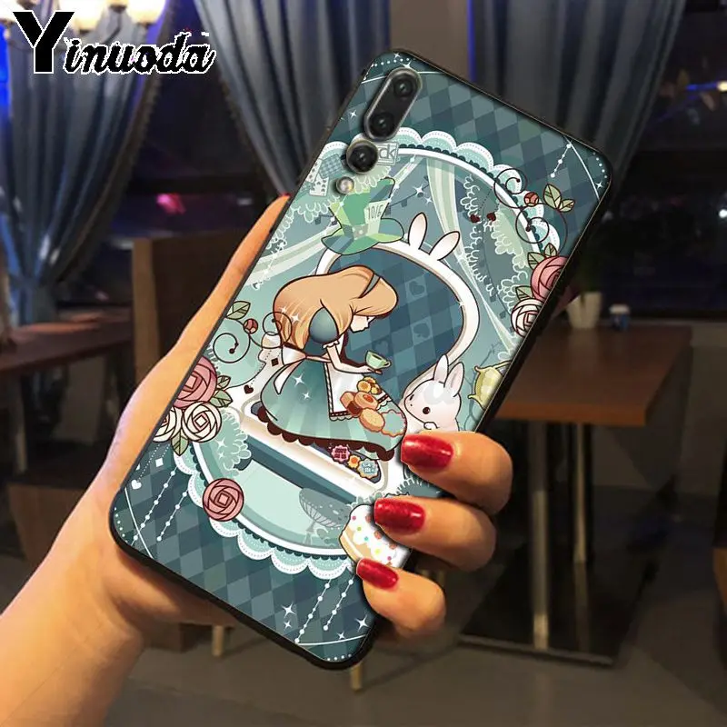 Аксессуары для телефонов Чехол huawei P20pro mate10lite p10plus honor 20 8x 7A nova3i funda Alice In Wonderland в