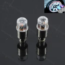 On Sale 1 Pair LED Motor Cycling Bike Bicycle Tire Valve Caps Neon Spoke Wheel Lights Drop ship