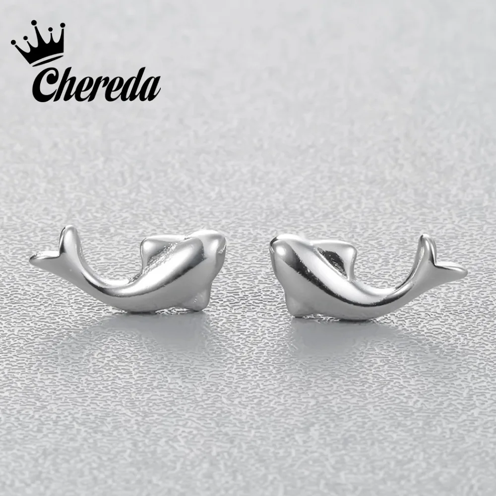 

Chereda Carp Fish Shape Earring 925 Sltering Silver Charms Animal Jewelry For Women Party Wedding Engagement Present Gift