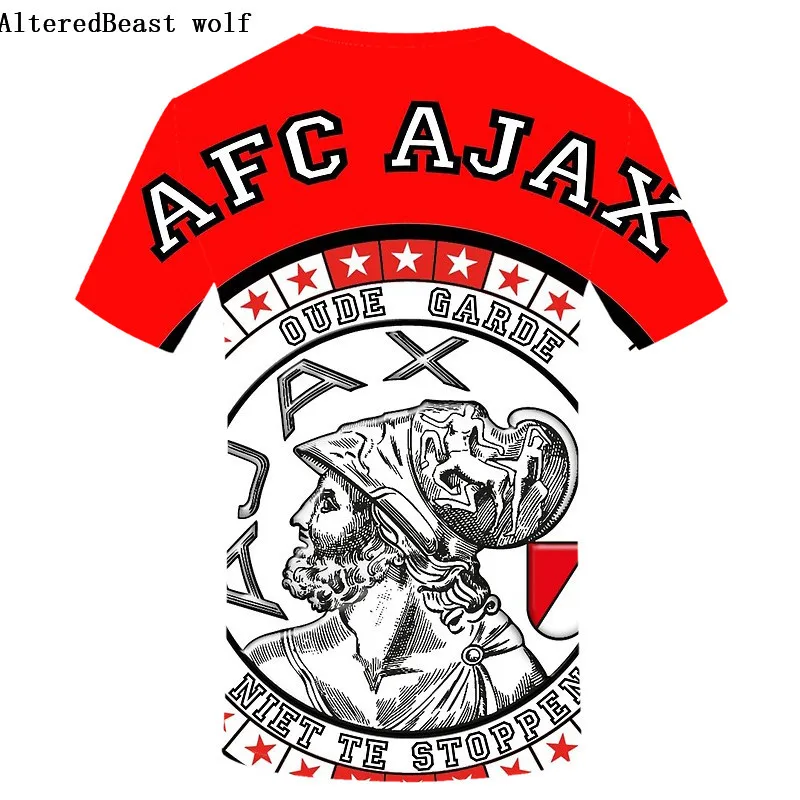 AFC AJAX, 3D принт, футболка, весна-лето, короткий рукав, мужские футболки, тонкие, крутые, повседневные, футболки для мужчин, одежда