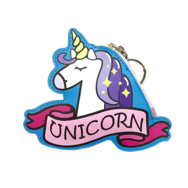 Cartoon Animal Unicorn Coin Purse Girls Small Mini Change PU Leather Wallet Purse Women Key Wallet Coin Bag Children Kids Gifts