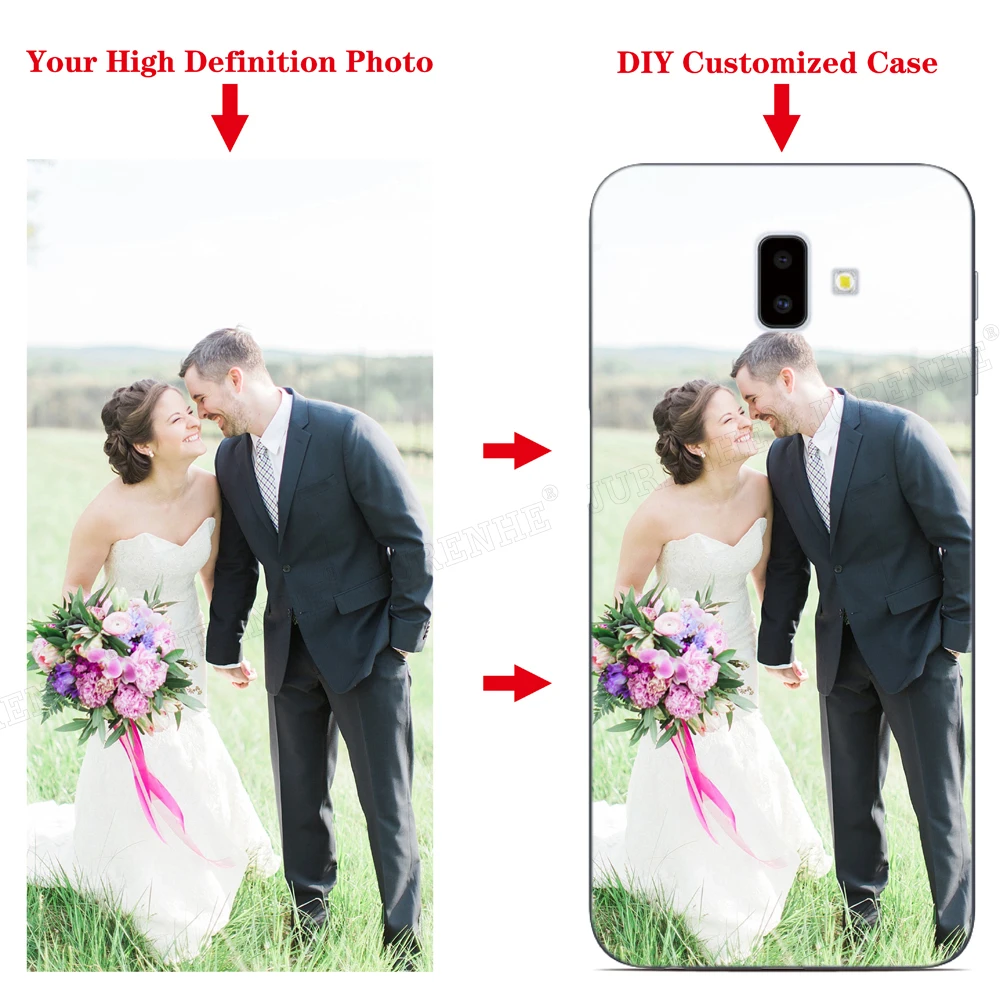 

Custom Photo Personalized Customize Picture TPU Phone Case For Samsung Galaxy J4 Prime J6 Plus J8 J7 J3 2018 EU Version Cover
