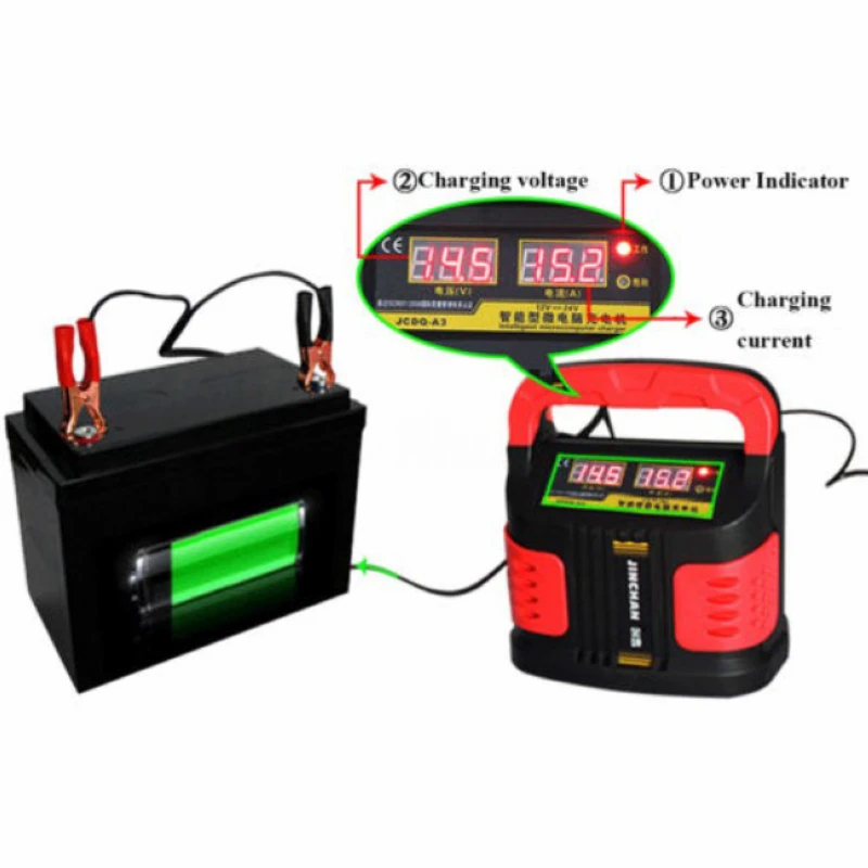 JX-LCLYL 350W 200A LCD Car Plus Adjust Battery Charger Jump Starter  12V/24V
