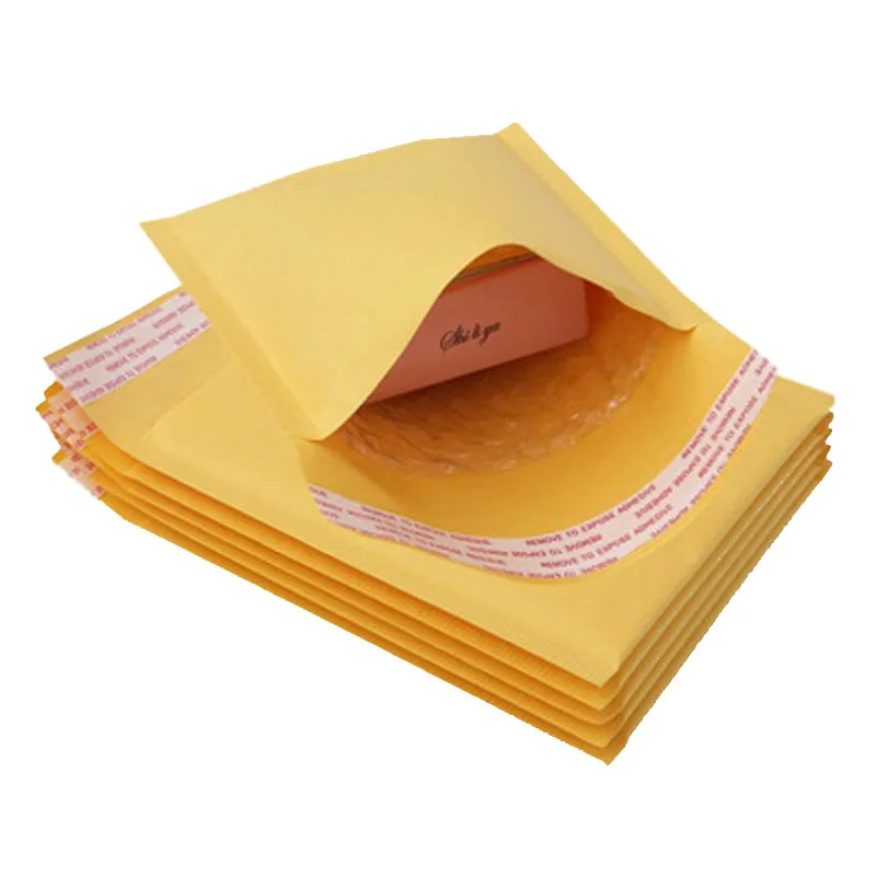 

Multi-size Yellow Kraft Bubble Bags 40pcs Bubble Mailers Padded Envelopes Storage Shipping Bag Self Seal Courier Bag Mailing Bag