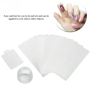 

Nail Polish Transfer Stamper Scraper Template Set Silicone Polish Printing Manicure Transparent Design Nail Stamping Plate Tools