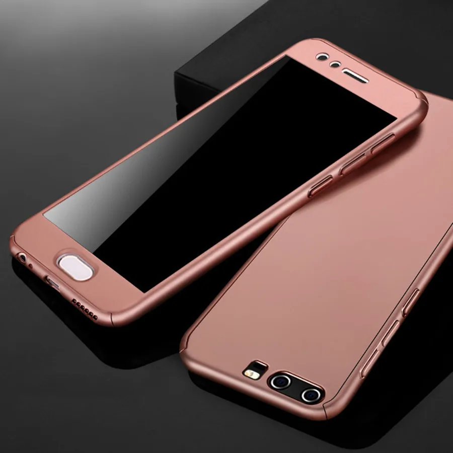 360 Degree Hard PC Armor Back Cover For Huawei y9 2019 ShockProof Cover For Huawei y6 Prime y9 2018 Cases With Tempered Glass (1)