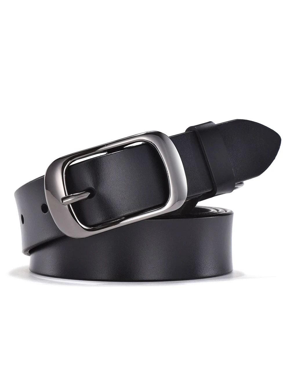 Chicwe Women's Plus Size Genuine Leather Waist Belt with Alloy Buckle Big Size Large Size Belts