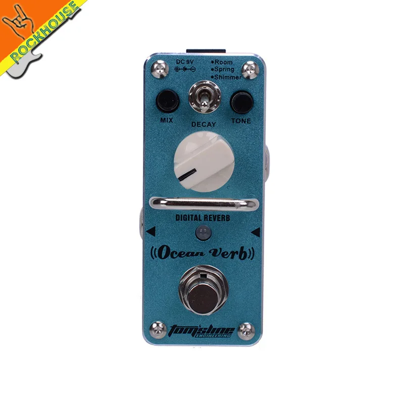AROMA AOV 3 OCEAN VERB Digital Reverb Guitarra Effect Pedal 3 Modes Of Reverb Room Spring