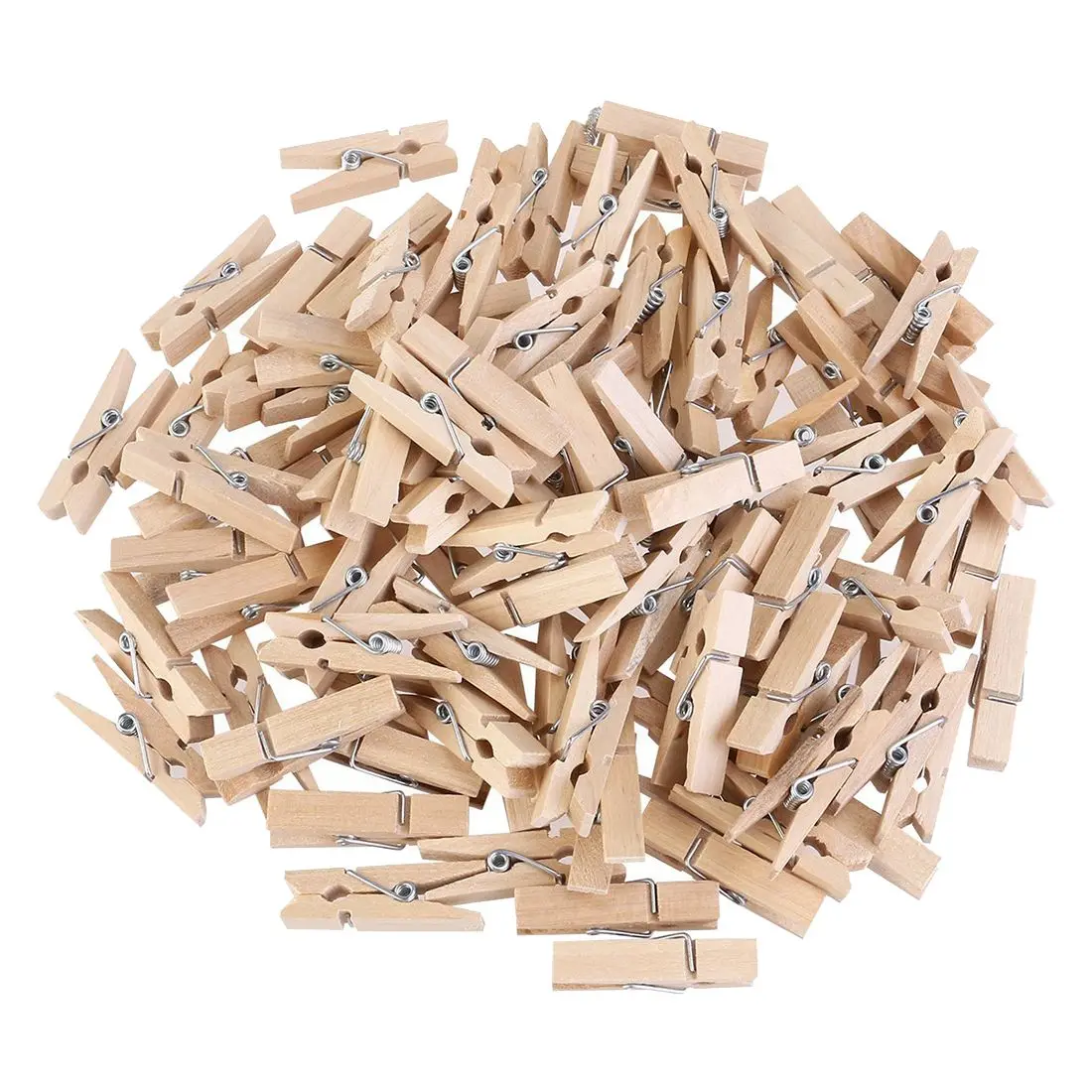 

3.5cm Mini Wooden Clothespin Photo Craft Clips 100pcs