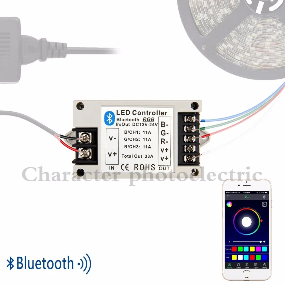 

5PCS New DC 12V 24V 33A 42A ios/android Smartphone Bluetooth RGB RGBW led Controller BT Wireless Led Strip