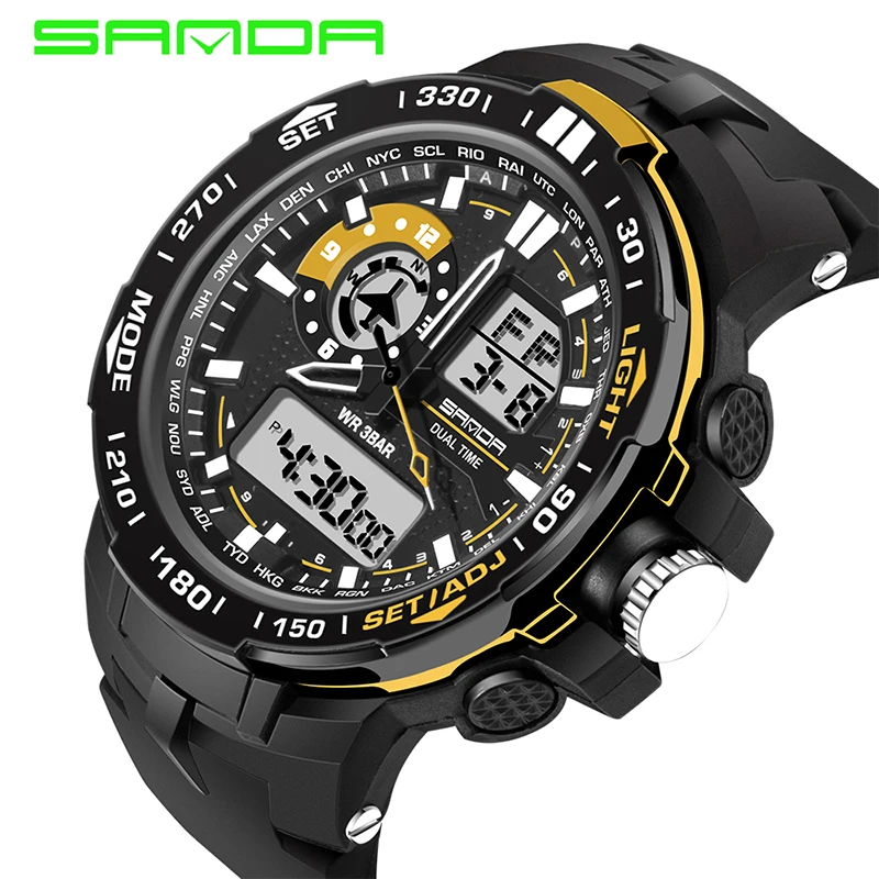 SANDA военные мужские часы s водонепроницаемые спортивные часы мужские многофункциональные S Shock часы мужские horloges manne Relogio Masculino 737