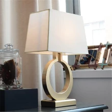 Черный/золотой Американский Ретро Простой роскошный железный светильник прикроватная спальня творческая Настольная лампа