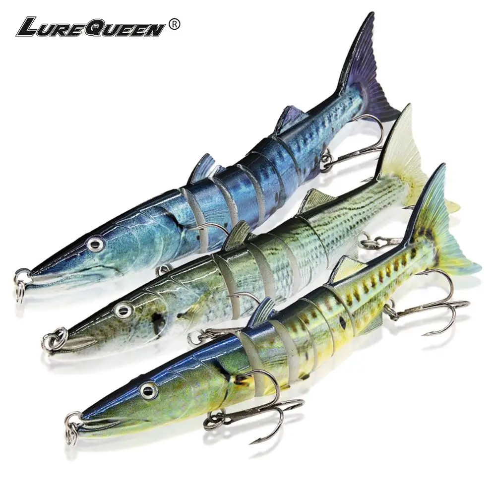 3PCS Tuna Wobblers 6 Segments Multi Jointed Swimbait 16cm 28g Hard Bait