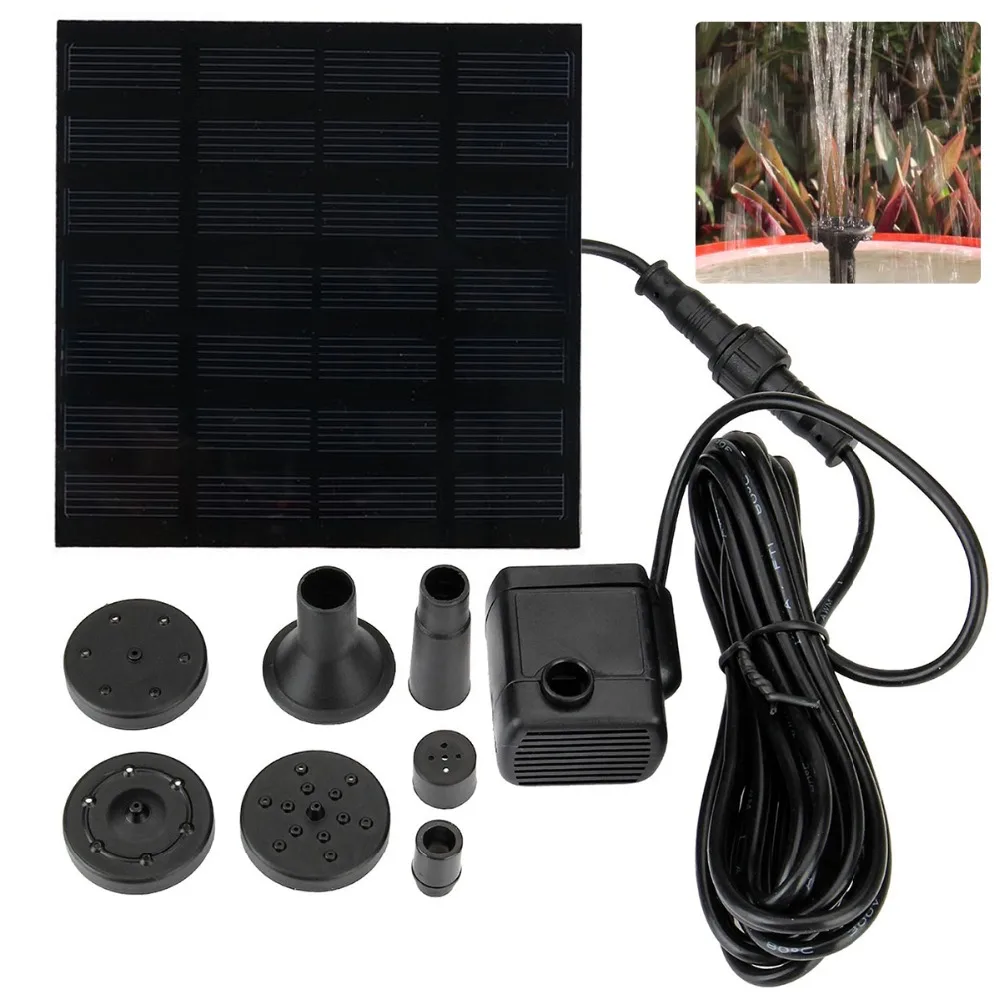 

Solar Panel Powered Water Feature Pump Garden Pool Pond Aquarium Fountain