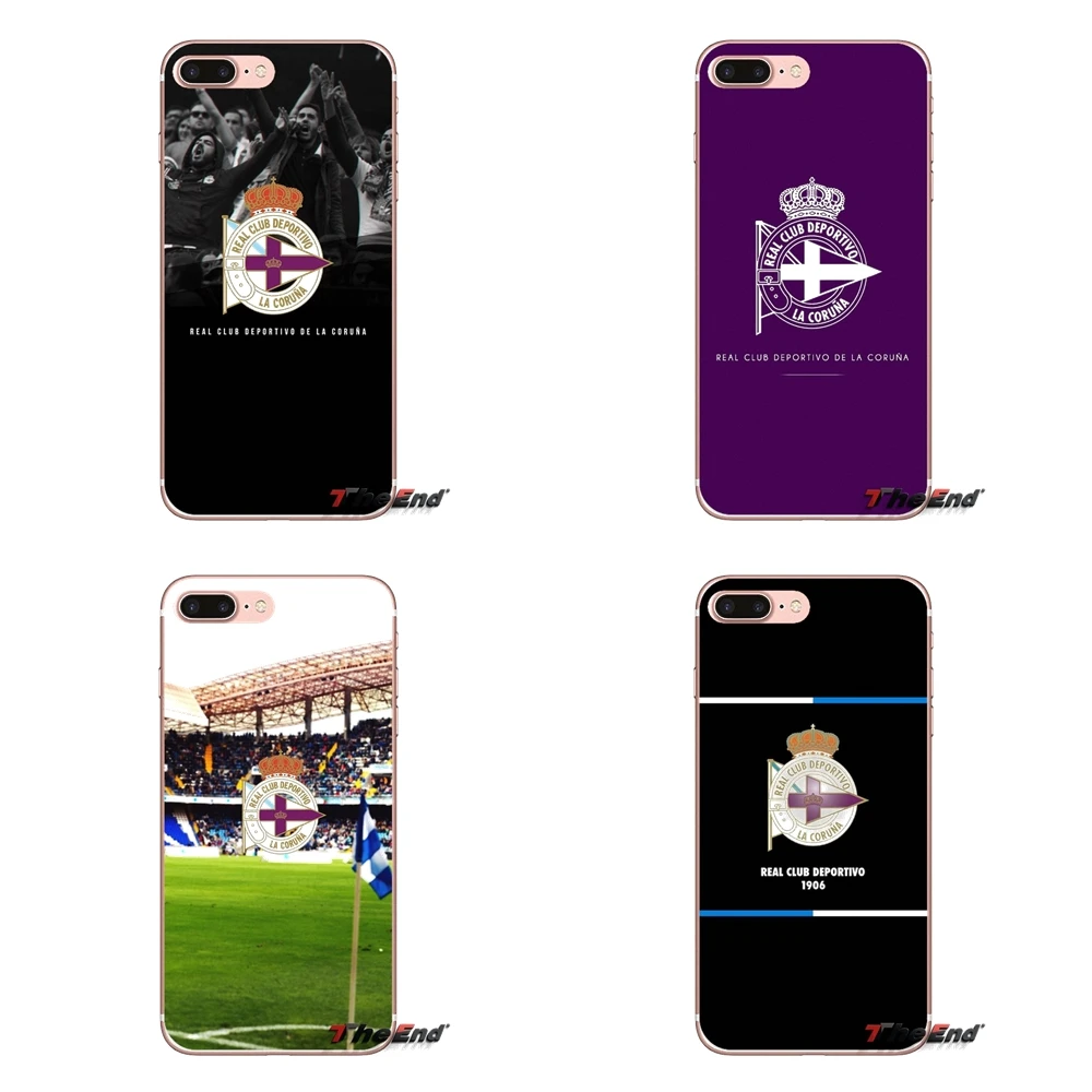 Депортиво Ла-Корунья FC мягкие прозрачные чехлы для samsung Galaxy S3 S4 S5 мини S6 S7 край S8 S9