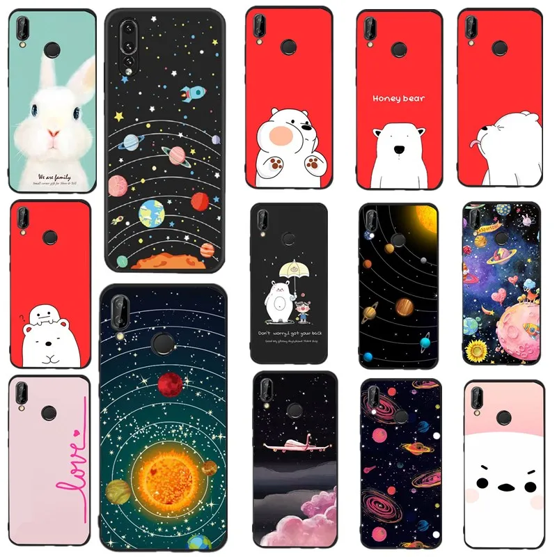 

Case for Huawei P20 lite Cute planet Pattern Cartoon Silicone Cover for Huawei P9 P8 Mate 10 lite 2017 P Smart P 9 Lite mini