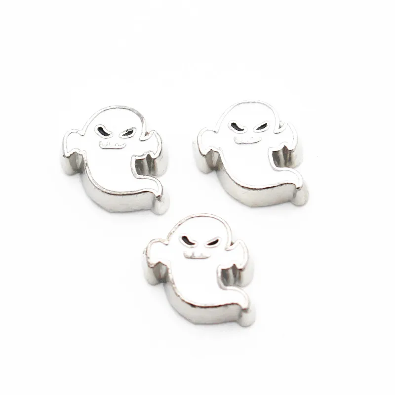 

Wholesale 10pcs/lot Halloween ghost floating charms living glass memory lockets diy Accessory charms jewelry