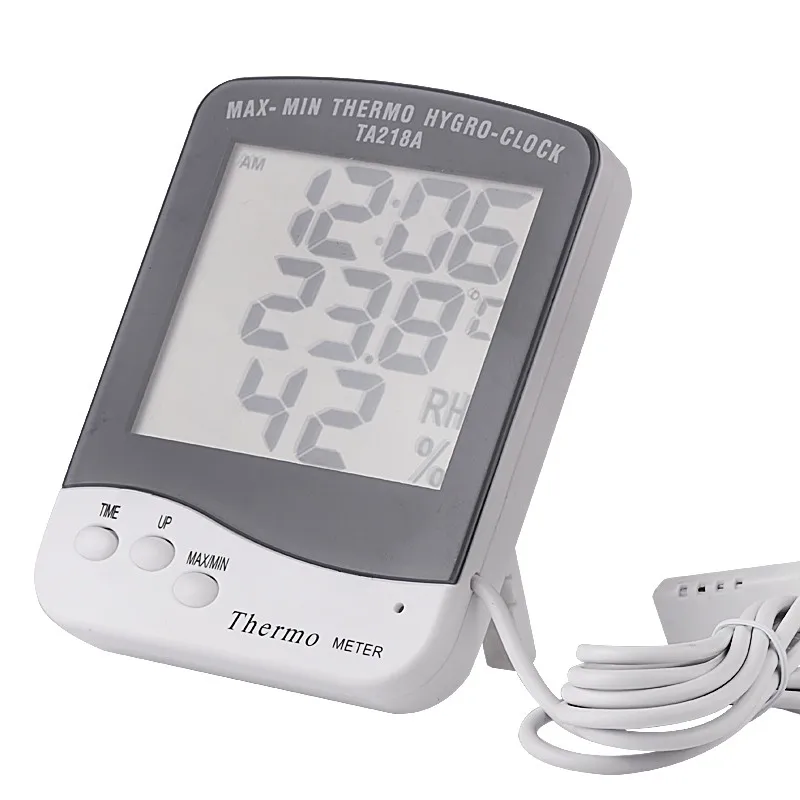 Домашний и наружный электронный цифровой термометр гигрометр Измеритель температуры и влажности Метеостанция Будильник TA218A