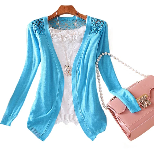 

Lady Korean Style Candy Color Crochet Knit Top Coat Sweater Cardigan Summer Crochet Blouse Retail/Wholesale 5K1V