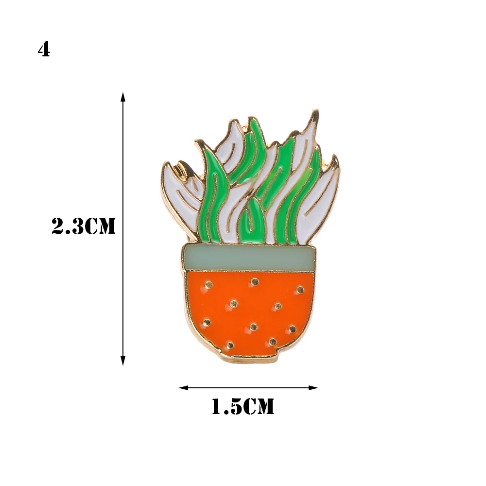 1 шт. очаровательный воротник булавка значок корсаж мультфильм растение брошь кактус булавки ювелирные изделия - Цвет: 4