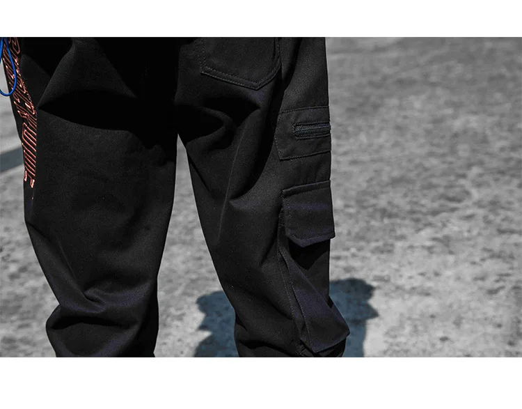 Мужские Jogger осенние карандашный гаремный брюки тактические походные Мужские штаны мульти-карман хип-хоп японский Harajuku камуфляж брюки US размер