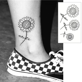 

SHNAPIGN Sunflower Flash Tattoo Hand Sticker 10.5*6cm Small Waterproof Henna Beauty Temporary Body Sticker Art FREE SHIPPING