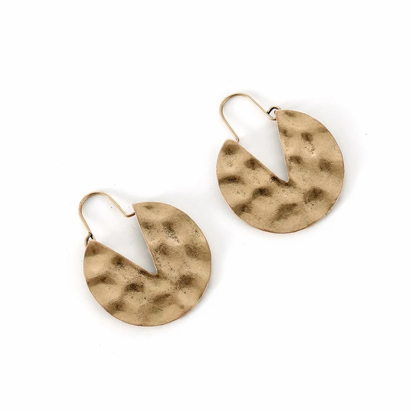 

Fashion Vintage Round Earrings Pop Fancy Drop Earrings Personality Irregular Earrings for Women Brincos 2018 Girls Jewelry Gift