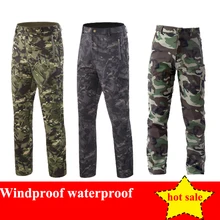 Уличные мужские альпинистские охотничьи Тактические штаны из кожи акулы мягкие флисовые ветрозащитные брюки военные армейские водонепроницаемые 3xl